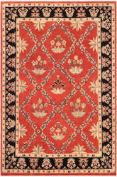 handmade Traditional Kafkaz Red Black Hand Knotted RECTANGLE 100% WOOL area rug 9 x 12